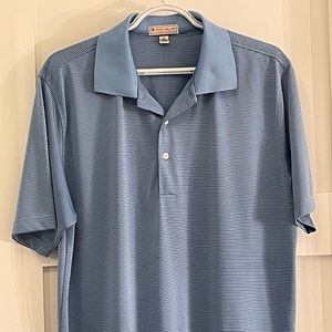 Peter Millar Summer Comfort Sz Large Blue with Black Thin Stripes